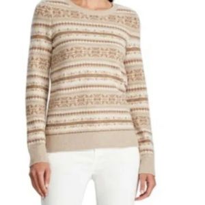 Ralph Lauren long sleeved sweater camel-multi, size medium! $77 obo